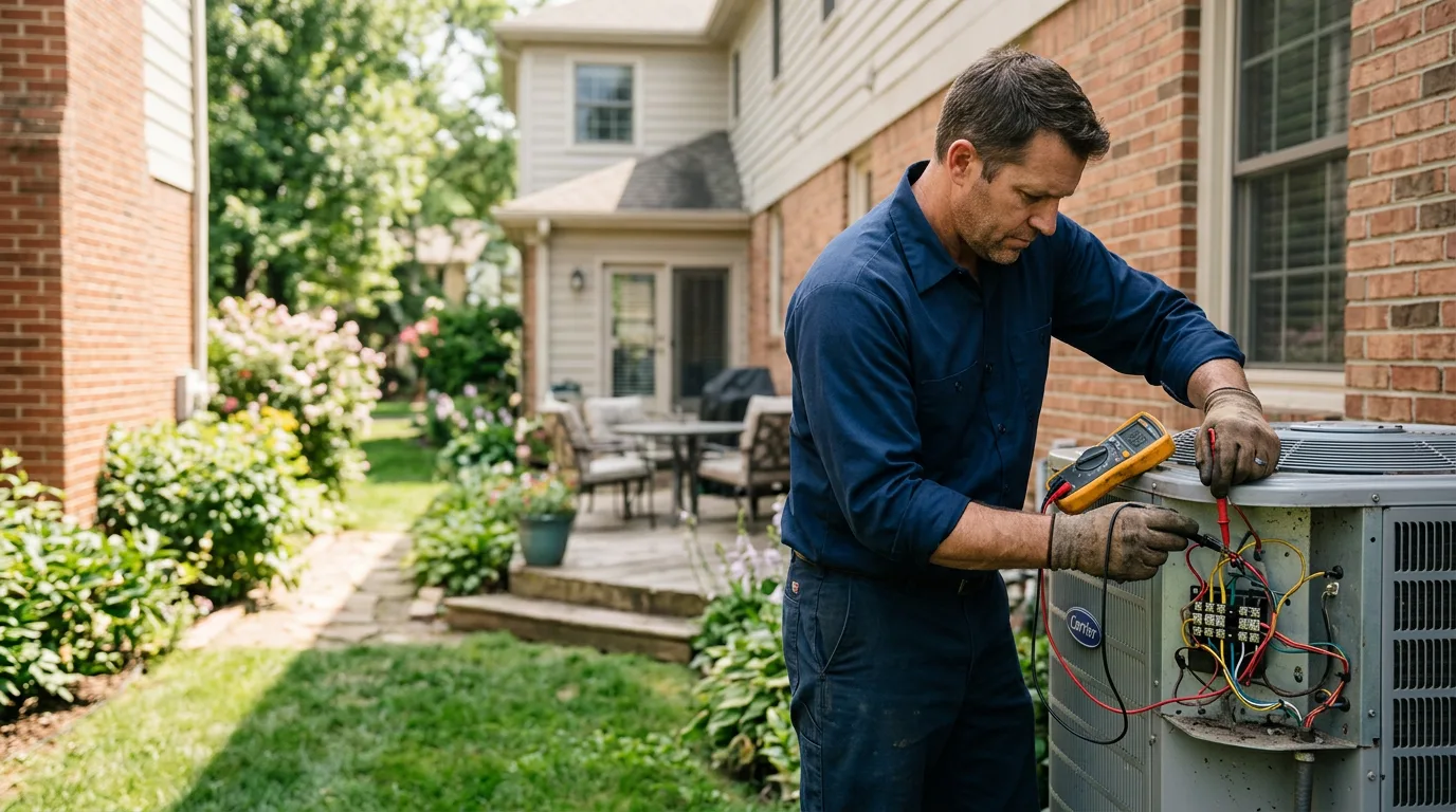HVAC technician working near Houston, TX